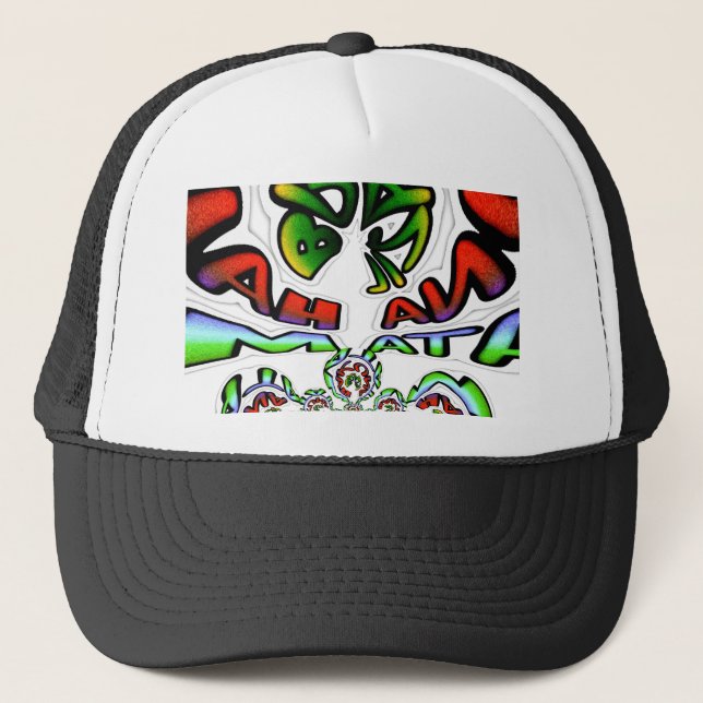Colourful Hakuna Matata Graffiti Art Print Trucker Hat (Front)