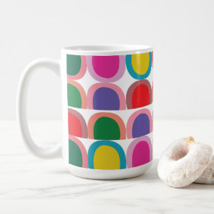 Colourful Half Circle Geometric Coffee Mug