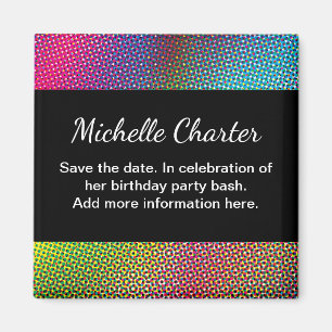 Colourful Halftone Magnet