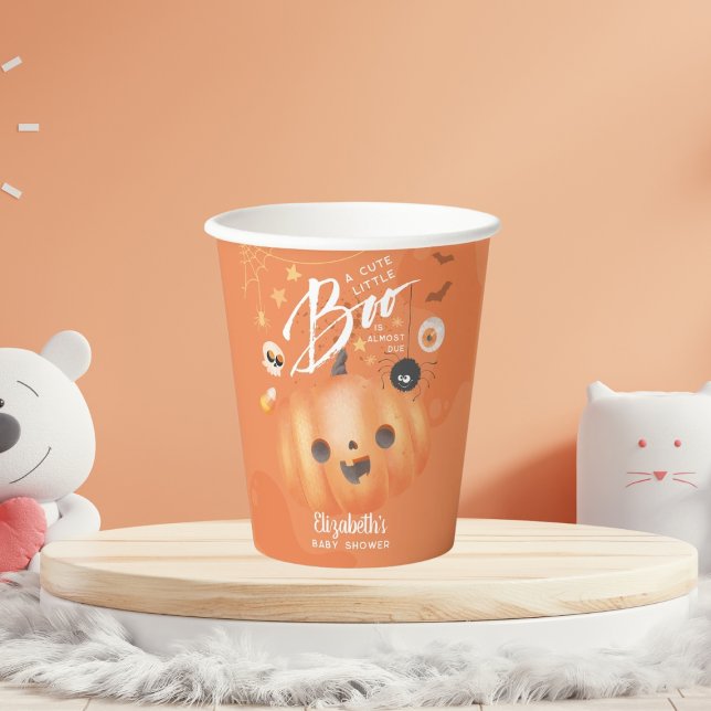 Colourful Halloween Baby Shower Boo Themed Paper Cups (Creator Uploaded)
