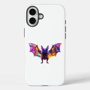 Colourful Halloween Bat iPhone 16 Plus Case