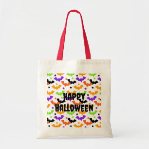 Colourful Halloween Bats Tote Bag