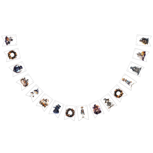 Colourful Halloween  Bunting (All)