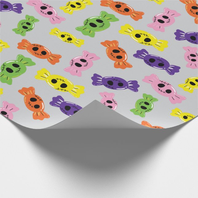 Colourful Halloween Candies Seamless Wrapping Pape Wrapping Paper (Corner)