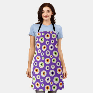 Colourful Halloween Eyeballs Pattern Apron