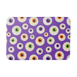Colourful Halloween Eyeballs Pattern Bath Mat