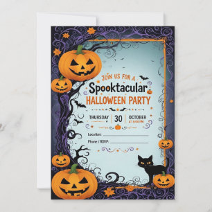 Colourful Halloween Party Invitation – Spooky Fun 