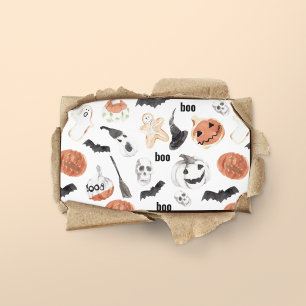Colourful Halloween Scary Pattern Happy Halloween Business Card