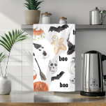 Colourful Halloween Scary Pattern |Happy Halloween Tea Towel<br><div class="desc">Colourful Halloween Scary Pattern |Happy Halloween</div>