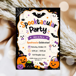 Colourful Halloween Spooktacular Party Invitation