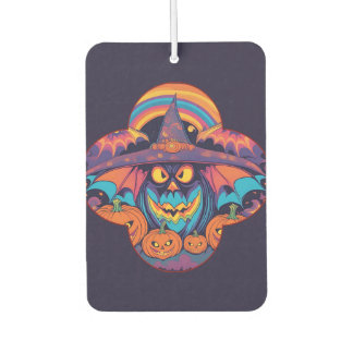 Colourful Halloween Witch & Pumpkin Air Freshenene Car Air Freshener