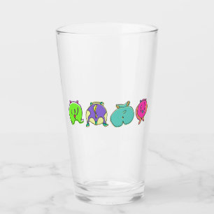 Colourful Hamster Butts Glass