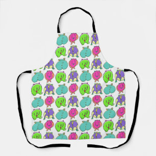 Colourful Hamster Butts Pattern Apron