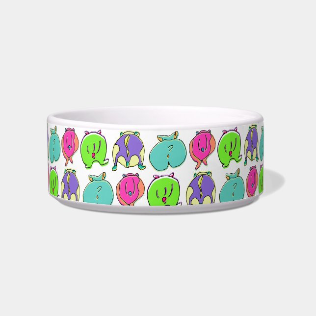 Colourful Hamster Butts Pattern Bowl (Front)