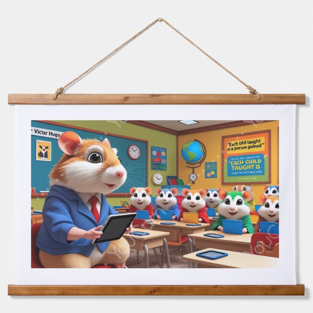 Colourful Hamster Classroom Wall Tapestry – Back t (Front)
