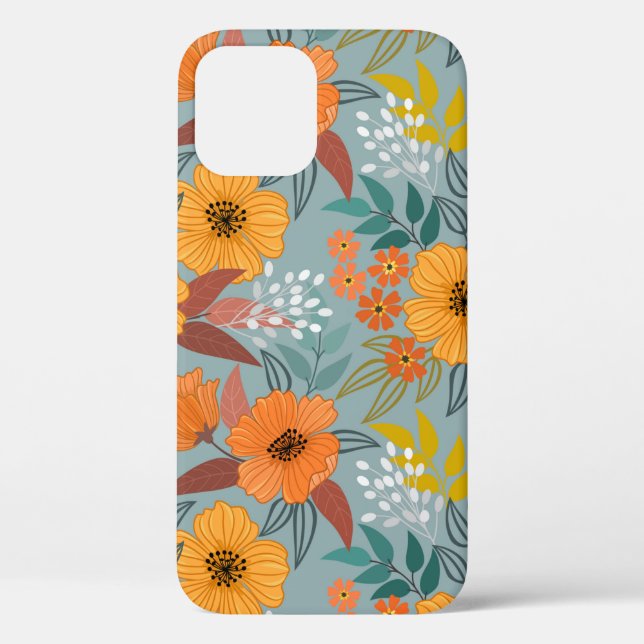 Colourful hand draw flowers seamless pattern Case-Mate iPhone case (Back)