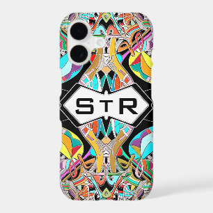 Colourful Hand Drawn Abstract I Monogram Initials