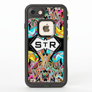 Colourful Hand Drawn Abstract I Monogram Initials
