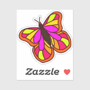 Colourful Hand-Drawn Butterfly Orange