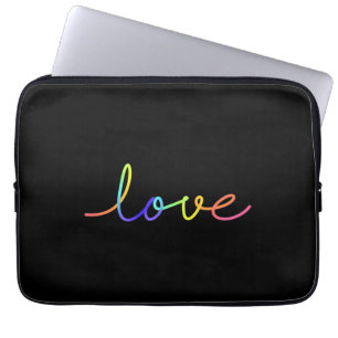 Colourful Hand Drawn Love Sticker Laptop Sleeve