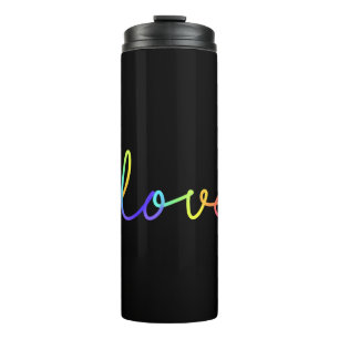 Colourful Hand Drawn Love Sticker Thermal Tumbler