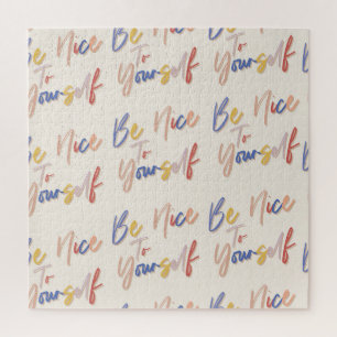 Colourful Hand Drawn Motivational Pattern Jigsaw Puzzle