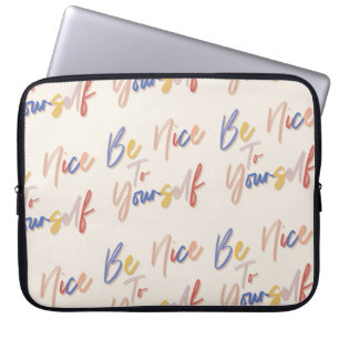 Colourful Hand Drawn Motivational Pattern Laptop Sleeve