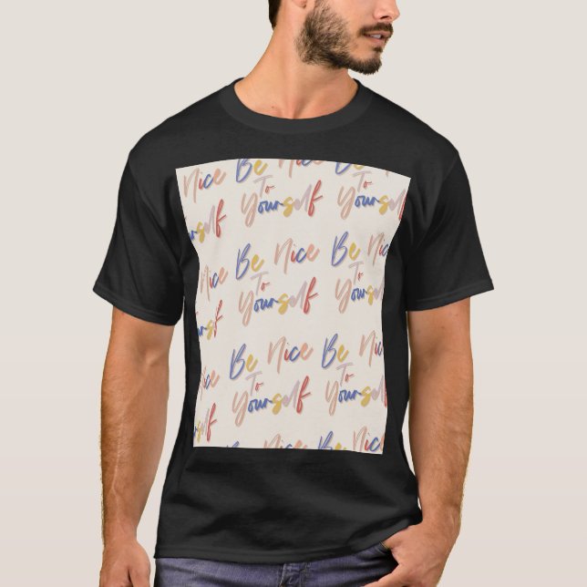 Colourful Hand Drawn Motivational Pattern T-Shirt (Front)
