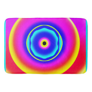 Colourful Hand Drawn Patterns Art Style Bath Mat