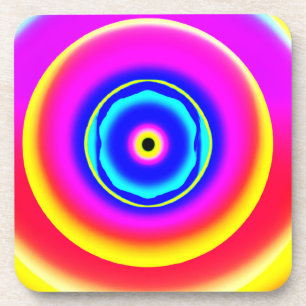 Colourful Hand Drawn Patterns Art Style Coaster
