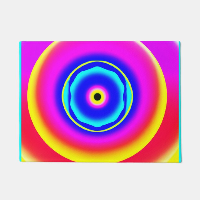 Colourful Hand Drawn Patterns Art Style Doormat (Front)