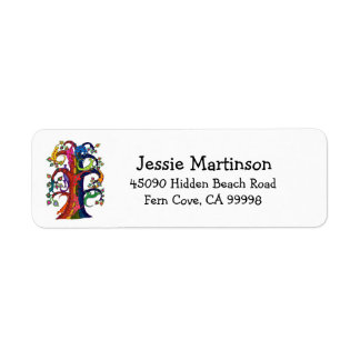 Colourful Hand Drawn Tree Lizards Geckos Reptiles Return Address Label