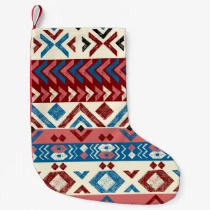 Colourful Hand-Drawn Tribal Pattern Small Christmas Stocking
