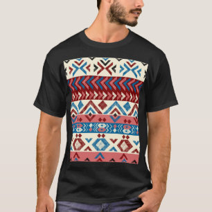 Colourful Hand-Drawn Tribal Pattern T-Shirt