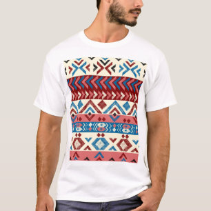Colourful Hand-Drawn Tribal Pattern T-Shirt