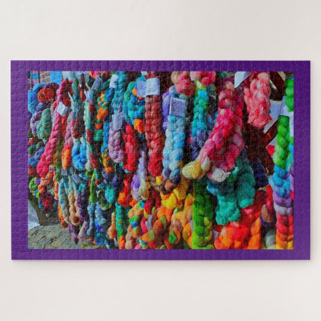 Colourful Hand Dyed Yarn Jigsaw Puzzle (Horizontal)