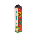 Colourful Hand-painted Sunflower Address Pole<br><div class="desc">Personalise this Art Pole with your address to add a one-of-a-kind touch to your landscape. Also makes a great house-warming gift! Your custom-made Address Pole will look as if it were hand-painted and burned by artist Stephanie Burgess herself. Any address fits! Our designers slightly adapt each pole to make sure...</div>