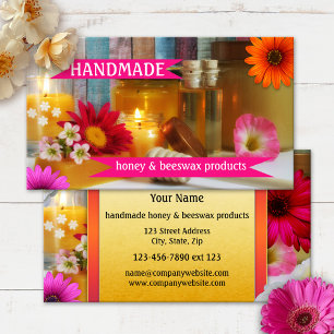 Colourful Handmade Honey Beeswax Business Card
