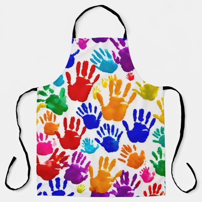 Colourful HandPrint Apron (Front)