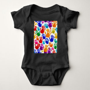 Colourful HandPrint Baby Bodysuit