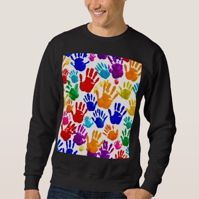 Colourful HandPrint  Sweatshirt (Front)