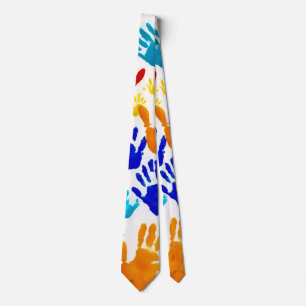 Colourful HandPrint Tie
