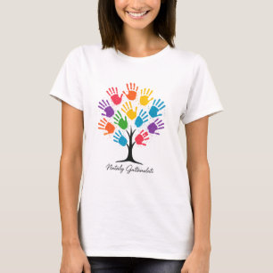 Colourful Handprint Tree of Life Family T-Shirt