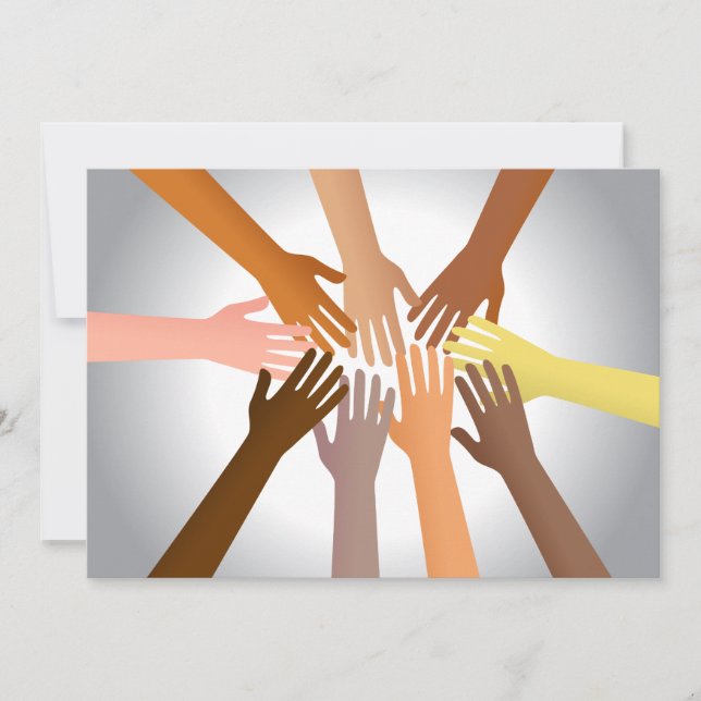 Colourful Hands Invitation (Front)