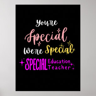 Colourful Handwriting Special Education Teacher Poster