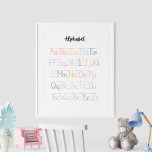 Colourful Handwritten Alphabet Educational Poster<br><div class="desc">Introduce your child to the alphabet with a touch of creativity using the "Colourful Handwritten Alphabet Educational Poster." This lively poster showcases each letter of the alphabet in a vibrant, handwritten style, set against a colourful background that makes learning engaging and fun. The playful design and rich colours are sure...</div>