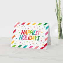 Colourful Happiest Holidays Greeting