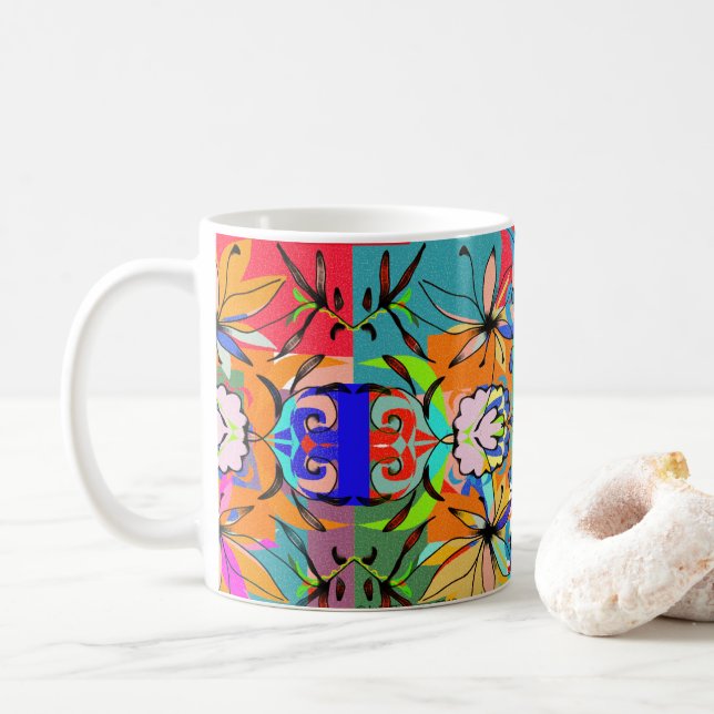 Colourful Happiness Mug (With Donut)