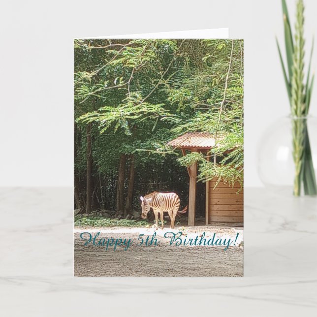 Colourful, Happy 5th Birthday, card (Front)