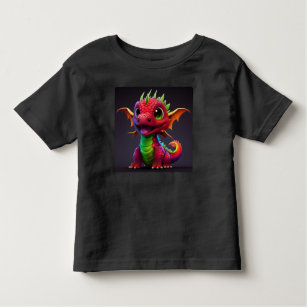 Colourful Happy Baby Dragon size 2T to 6T Toddler T-Shirt